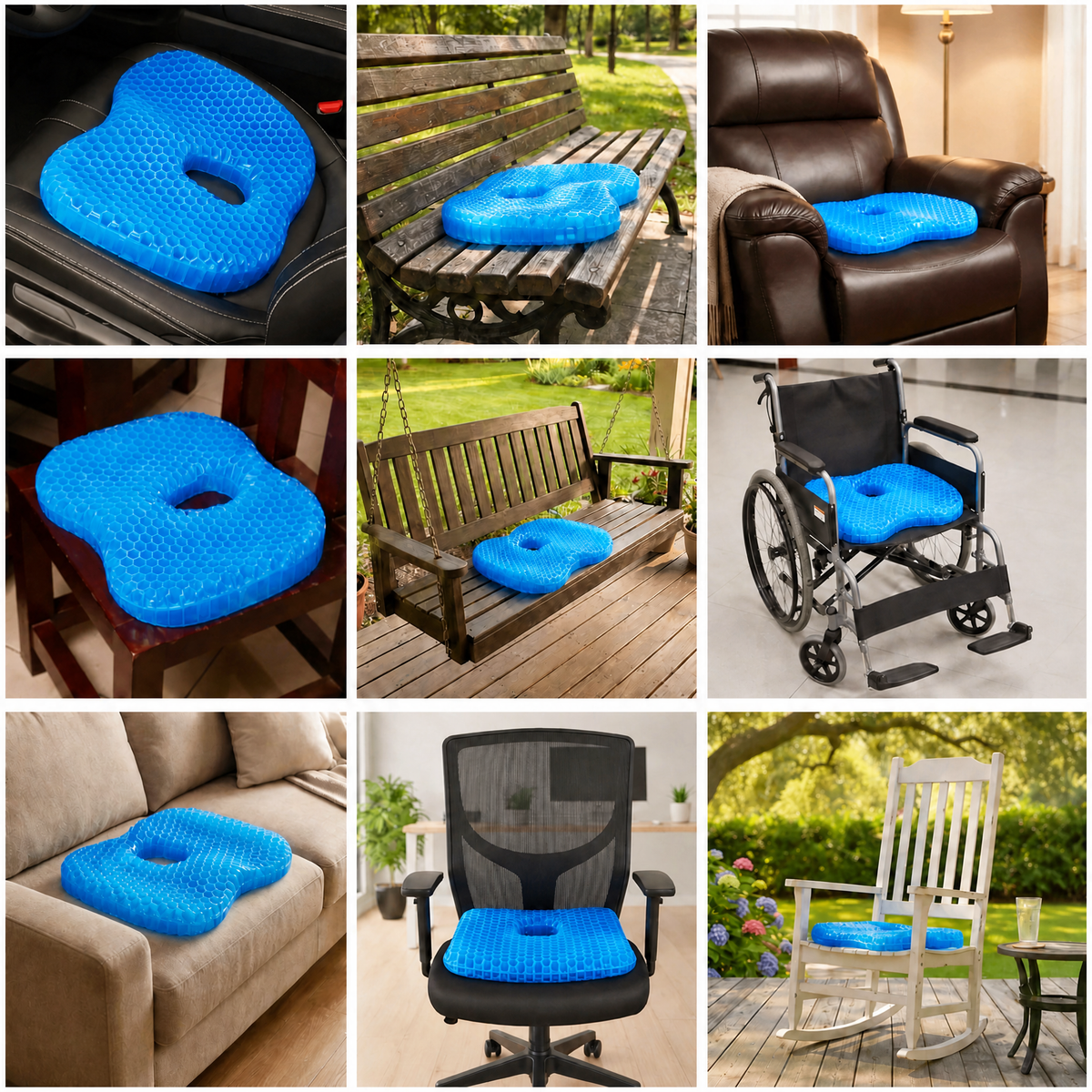 MediGel cushion used on multiple seats